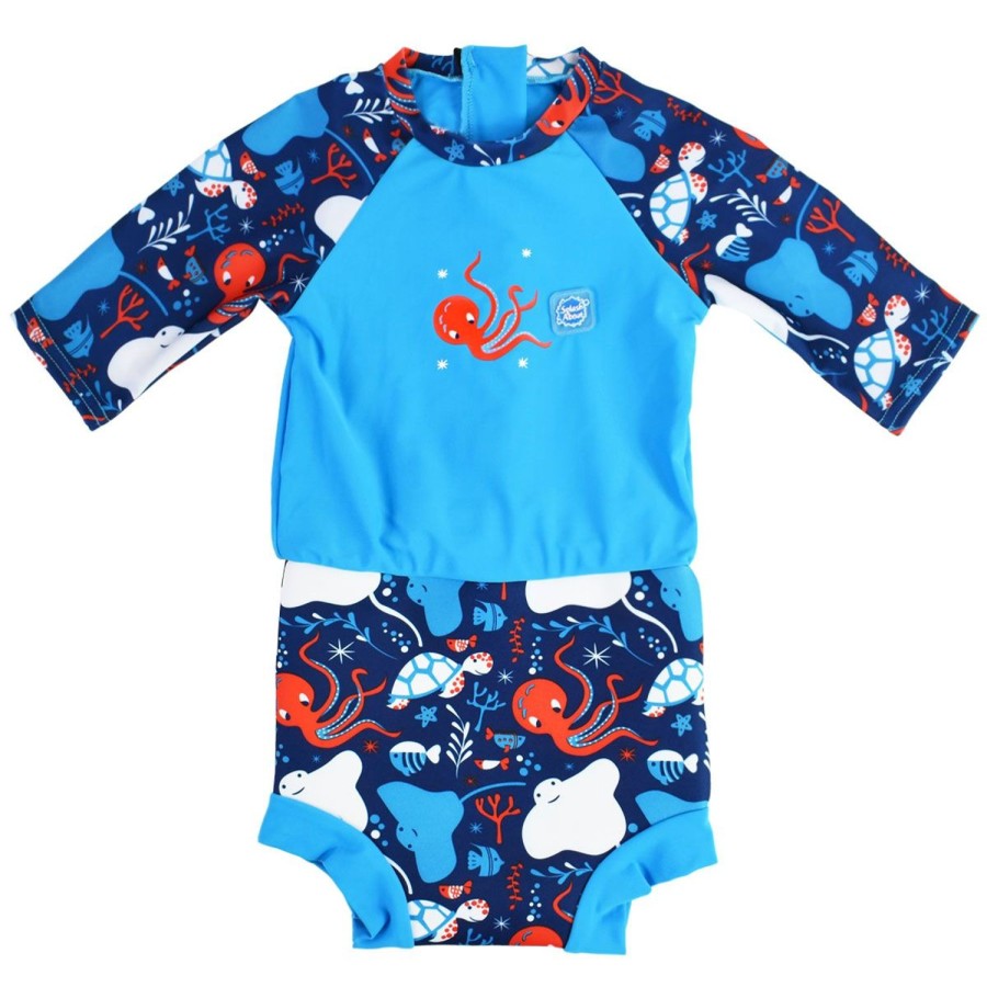 Baby Swimwear Water Babies Happy Nappy Sunsuit | Under The Sea Happy Nappy Sunsuit