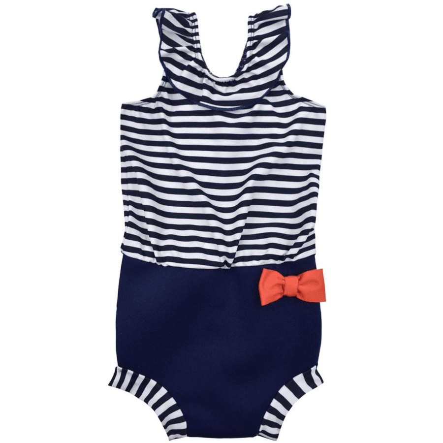 Baby Swimwear Water Babies Happy Nappy Costume | New Nautical Happy Nappy Costume (Frills And Bows)